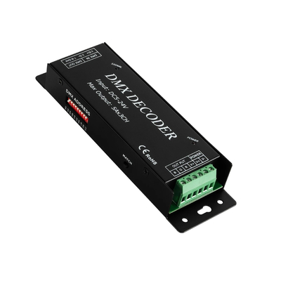 GLOBOSTAR® RGBCONTROLLER 73412 DMX Dimmer / Controller με RF Ασύρματο Χειριστήριο με 3 x 15A 75W Κανάλια DC 5-24V 15A 360W Max IP20 - DMX512 & RF2.4Ghz - Μ26.9 x Π9.6 x Υ4cm - 1 Χρόνος Εγγύηση