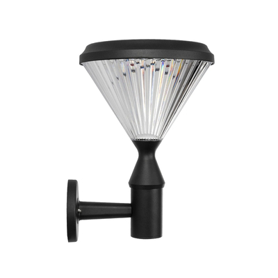GLOBOSTAR® SOLARTIS 90527 Φωτιστικό Κολωνάκι Κήπου LED 10W 1000lm 180° με Ενσωματωμένο Φωτοβολταϊκό Panel 6V 5W & Επαναφορτιζόμενη Μπαταρία Li-ion 3.2V 6000mAh με Αισθητήρα Ημέρας-Νύχτας Αδιάβροχο IP65 Ψυχρό Λευκό 6000K - Sanan SMD Chip - Μαύρο - Μ26 x Π26 x Υ37cm - 2 Χρόνια Εγγύηση