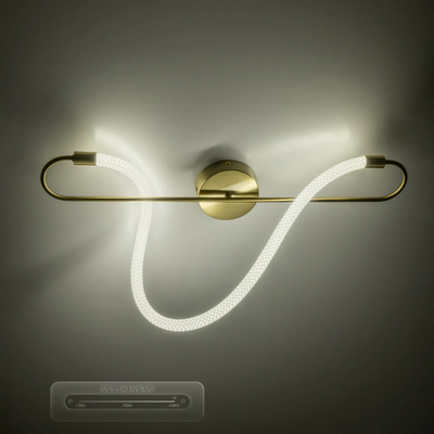 kelvo® GLOW KLV-101-0169-V2 Φωτιστικό Οροφής LED 18W 1800lm 360° AC 220-240V IP20 Ρυθμιζόμενο Λευκό CCT με On/Off 2700K/4500K/6000K - Lumileds SMD Chip - Χρυσό Πλατίνα - Μ30 x Π15 x Υ70cm - 3 Χρόνια Εγγύηση