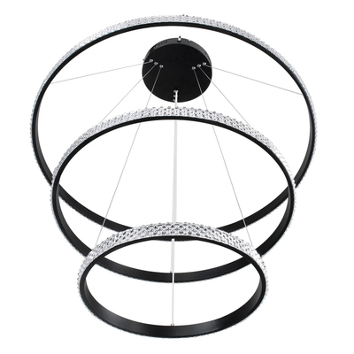 kelvo® DIAMOND KLV-101-0139-V2 Κρεμαστό Φωτιστικό Οροφής LED 120W 12000lm 180° AC 220-240V IP20 Ρυθμιζόμενο Λευκό CCT με Χειριστήριο από 2700K έως 6000K Dimmable - Lumileds SMD Chip - Μαύρο Ματ - Μ80 x Π80 x Υ80cm - 3 Χρόνια Εγγύηση