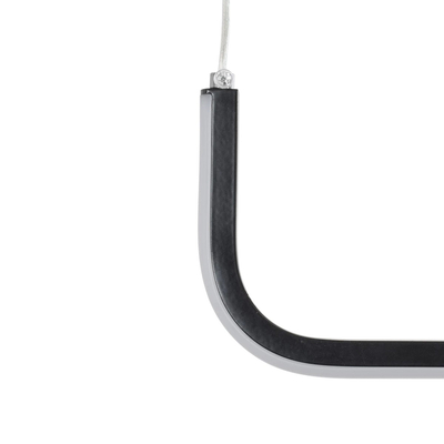 kelvo® LINARIA KLV-101-0255 Κρεμαστό Φωτιστικό Οροφής LED 36W 3600lm 180° AC 220-240V IP20 Ρυθμιζόμενο Λευκό CCT με Χειριστήριο από 2700K έως 6000K Dimmable - Lumileds SMD Chip - Μαύρο Ματ - Μ120 x Π2 x Υ10cm - 3 Χρόνια Εγγύηση