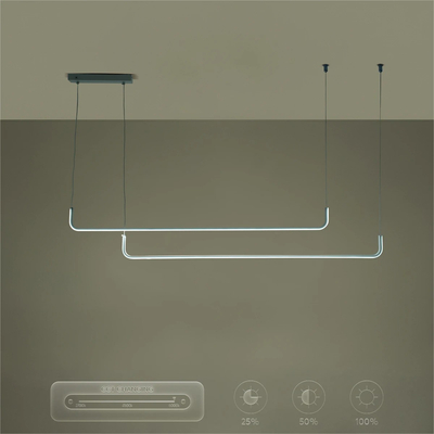 kelvo® LINARIA KLV-101-0259 Κρεμαστό Φωτιστικό Οροφής LED 72W 7200lm 180° AC 220-240V IP20 Ρυθμιζόμενο Λευκό CCT με Χειριστήριο από 2700K έως 6000K Dimmable - Lumileds SMD Chip - Λευκό Ματ - Μ220 x Π4 x Υ25cm - 3 Χρόνια Εγγύηση