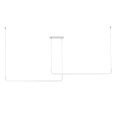 kelvo® LINARIA KLV-101-0259 Κρεμαστό Φωτιστικό Οροφής LED 72W 7200lm 180° AC 220-240V IP20 Ρυθμιζόμενο Λευκό CCT με Χειριστήριο από 2700K έως 6000K Dimmable - Lumileds SMD Chip - Λευκό Ματ - Μ220 x Π4 x Υ25cm - 3 Χρόνια Εγγύηση