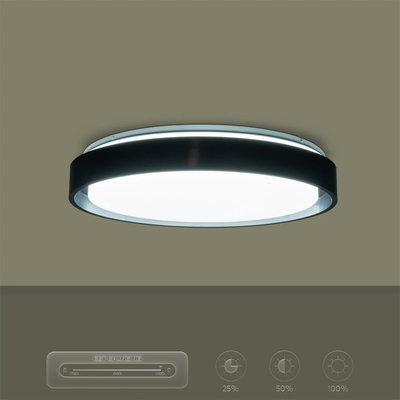 kelvo® BARCHETTA KLV-101-0265-V2 Φωτιστικό Οροφής LED 72W 7200lm 120° AC 220-240V IP20 Ρυθμιζόμενο Λευκό CCT με Χειριστήριο από 2700K έως 6000K Dimmable - Lumileds SMD Chip - Μαύρο Ματ - Μ48 x Π48 x Υ8.2cm - 3 Χρόνια Εγγύηση
