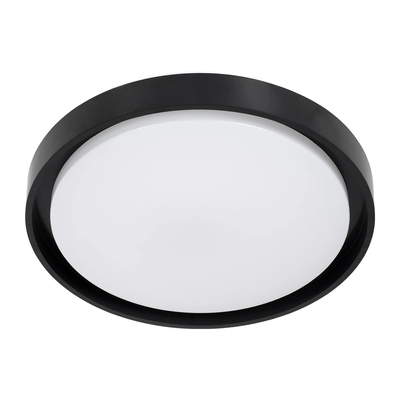 kelvo® BARCHETTA KLV-101-0265-V2 Φωτιστικό Οροφής LED 72W 7200lm 120° AC 220-240V IP20 Ρυθμιζόμενο Λευκό CCT με Χειριστήριο από 2700K έως 6000K Dimmable - Lumileds SMD Chip - Μαύρο Ματ - Μ48 x Π48 x Υ8.2cm - 3 Χρόνια Εγγύηση