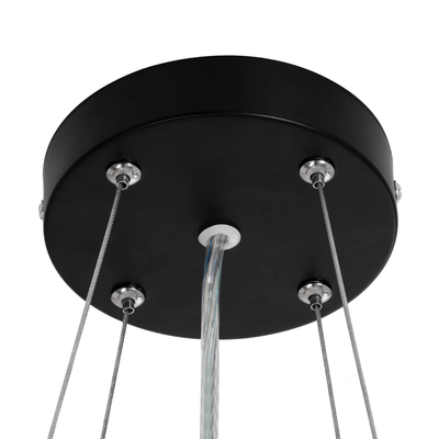 kelvo® BARCHETTA KLV-101-0266 Κρεμαστό Φωτιστικό Οροφής LED 72W 7200lm 120° AC 220-240V IP20 Ρυθμιζόμενο Λευκό CCT με Χειριστήριο από 2700K έως 6000K Dimmable - Lumileds SMD Chip - Μαύρο & Σαμπανιζέ Χρυσό Ματ - Μ48 x Π48 x Υ8.2cm - 3 Χρόνια Εγγύηση