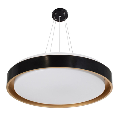 kelvo® BARCHETTA KLV-101-0266 Κρεμαστό Φωτιστικό Οροφής LED 72W 7200lm 120° AC 220-240V IP20 Ρυθμιζόμενο Λευκό CCT με Χειριστήριο από 2700K έως 6000K Dimmable - Lumileds SMD Chip - Μαύρο & Σαμπανιζέ Χρυσό Ματ - Μ48 x Π48 x Υ8.2cm - 3 Χρόνια Εγγύηση