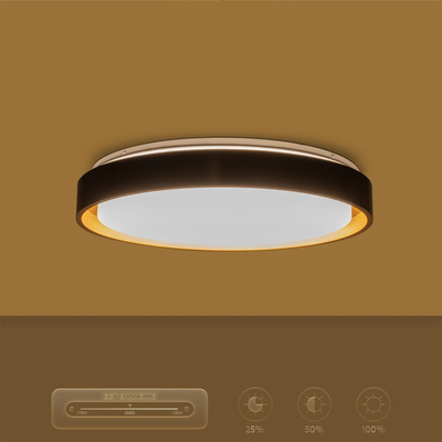 kelvo® BARCHETTA KLV-101-0266-V2 Φωτιστικό Οροφής LED 72W 7200lm 120° AC 220-240V IP20 Ρυθμιζόμενο Λευκό CCT με Χειριστήριο από 2700K έως 6000K Dimmable - Lumileds SMD Chip - Μαύρο & Σαμπανιζέ Χρυσό Ματ - Μ48 x Π48 x Υ8.2cm - 3 Χρόνια Εγγύηση