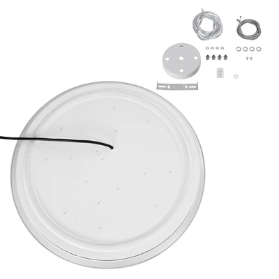 kelvo® BARCHETTA KLV-101-0267 Κρεμαστό Φωτιστικό Οροφής LED 72W 7200lm 120° AC 220-240V IP20 Ρυθμιζόμενο Λευκό CCT με Χειριστήριο από 2700K έως 6000K Dimmable - Lumileds SMD Chip - Λευκό & Σαμπανιζέ Χρυσό Ματ - Μ48 x Π48 x Υ8.2cm - 3 Χρόνια Εγγύηση