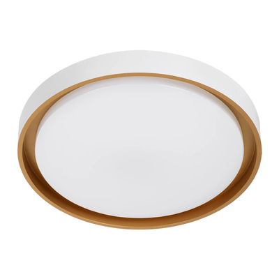 kelvo® BARCHETTA KLV-101-0267-V2 Φωτιστικό Οροφής LED 72W 7200lm 120° AC 220-240V IP20 Ρυθμιζόμενο Λευκό CCT με Χειριστήριο από 2700K έως 6000K Dimmable - Lumileds SMD Chip - Λευκό & Σαμπανιζέ Χρυσό Ματ - Μ48 x Π48 x Υ8.2cm - 3 Χρόνια Εγγύηση