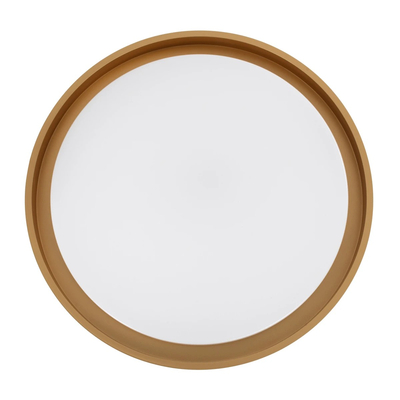 kelvo® BARCHETTA KLV-101-0267-V2 Φωτιστικό Οροφής LED 72W 7200lm 120° AC 220-240V IP20 Ρυθμιζόμενο Λευκό CCT με Χειριστήριο από 2700K έως 6000K Dimmable - Lumileds SMD Chip - Λευκό & Σαμπανιζέ Χρυσό Ματ - Μ48 x Π48 x Υ8.2cm - 3 Χρόνια Εγγύηση