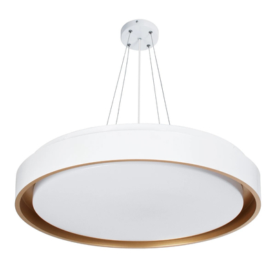 kelvo® BARCHETTA KLV-101-0267-V2 Φωτιστικό Οροφής LED 72W 7200lm 120° AC 220-240V IP20 Ρυθμιζόμενο Λευκό CCT με Χειριστήριο από 2700K έως 6000K Dimmable - Lumileds SMD Chip - Λευκό & Σαμπανιζέ Χρυσό Ματ - Μ48 x Π48 x Υ8.2cm - 3 Χρόνια Εγγύηση