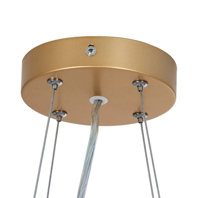 kelvo® BARCHETTA KLV-101-0268 Κρεμαστό Φωτιστικό Οροφής LED 72W 7200lm 120° AC 220-240V IP20 Ρυθμιζόμενο Λευκό CCT με Χειριστήριο από 2700K έως 6000K Dimmable - Lumileds SMD Chip - Σαμπανιζέ Χρυσό Ματ - Μ48 x Π48 x Υ8.2cm - 3 Χρόνια Εγγύηση