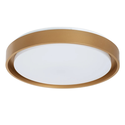 kelvo® BARCHETTA KLV-101-0268-V2 Φωτιστικό Οροφής LED 72W 7200lm 120° AC 220-240V IP20 Ρυθμιζόμενο Λευκό CCT με Χειριστήριο από 2700K έως 6000K Dimmable - Lumileds SMD Chip - Σαμπανιζέ Χρυσό Ματ - Μ48 x Π48 x Υ8.2cm - 3 Χρόνια Εγγύηση