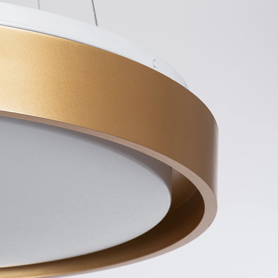 kelvo® BARCHETTA KLV-101-0268-V2 Φωτιστικό Οροφής LED 72W 7200lm 120° AC 220-240V IP20 Ρυθμιζόμενο Λευκό CCT με Χειριστήριο από 2700K έως 6000K Dimmable - Lumileds SMD Chip - Σαμπανιζέ Χρυσό Ματ - Μ48 x Π48 x Υ8.2cm - 3 Χρόνια Εγγύηση