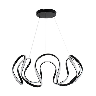 kelvo® TARANTULA KLV-101-0269 Κρεμαστό Φωτιστικό Οροφής LED 120W 12000lm 360° AC 220-240V IP20 Ρυθμιζόμενο Λευκό CCT με Χειριστήριο από 2700K έως 6000K Dimmable - Lumileds SMD Chip - Μαύρο Ματ - Μ78 x Π78 x Υ31.5cm - 3 Χρόνια Εγγύηση