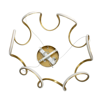 kelvo® TARANTULA KLV-101-0271 Κρεμαστό Φωτιστικό Οροφής LED 120W 12000lm 360° AC 220-240V IP20 Ρυθμιζόμενο Λευκό CCT με Χειριστήριο από 2700K έως 6000K Dimmable - Lumileds SMD Chip - Χρυσό Πλατίνα - Μ78 x Π78 x Υ31.5cm - 3 Χρόνια Εγγύηση