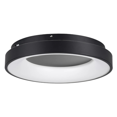 kelvo® SALEM KLV-101-0277 Φωτιστικό Οροφής LED 75W 7500lm 120° AC 220-240V IP20 Ρυθμιζόμενο Λευκό CCT με Χειριστήριο από 2700K έως 6000K Dimmable - Lumileds SMD Chip - Μαύρο Ματ - Μ45 x Π45 x Υ8.5cm - 3 Χρόνια Εγγύηση