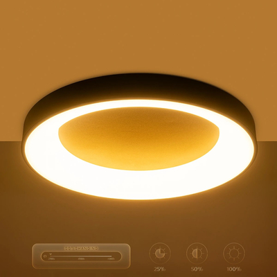 kelvo® SALEM KLV-101-0281 Φωτιστικό Οροφής LED 105W 10500lm 120° AC 220-240V IP20 Ρυθμιζόμενο Λευκό CCT με Χειριστήριο από 2700K έως 6000K Dimmable - Lumileds SMD Chip - Μαύρο Ματ - Μ60 x Π60 x Υ8.5cm - 3 Χρόνια Εγγύηση