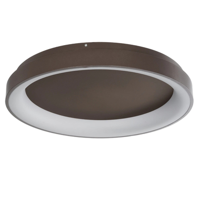 kelvo® SALEM KLV-101-0284 Φωτιστικό Οροφής LED 105W 10500lm 120° AC 220-240V IP20 Ρυθμιζόμενο Λευκό CCT με Χειριστήριο από 2700K έως 6000K Dimmable - Lumileds SMD Chip - Καφέ Ματ - Μ60 x Π60 x Υ8.5cm - 3 Χρόνια Εγγύηση