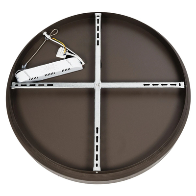 kelvo® SALEM KLV-101-0284 Φωτιστικό Οροφής LED 105W 10500lm 120° AC 220-240V IP20 Ρυθμιζόμενο Λευκό CCT με Χειριστήριο από 2700K έως 6000K Dimmable - Lumileds SMD Chip - Καφέ Ματ - Μ60 x Π60 x Υ8.5cm - 3 Χρόνια Εγγύηση