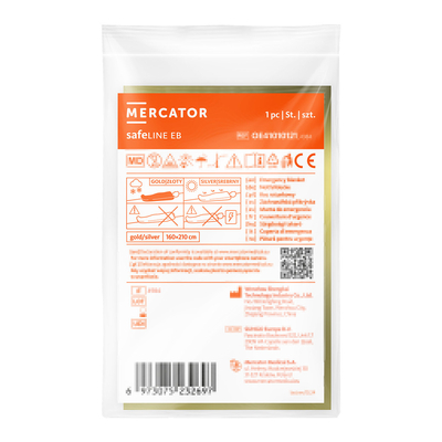 Amio - Ισοθερμική Κουβέρτα Διάσωσης Αδιάβροχη/Αντιανεμική διάσταση 160x210cm - 1 τεμ (MER23269/AM)