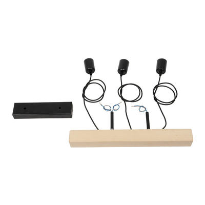 GLOBOSTAR® LUCITA 201-0031 Vintage Φωτιστικό Οροφής με Ντουί 3 x E27 AC 220-240V IP20 - Μαύρο & Μπεζ - Μ50 x Π27 x Υ112cm