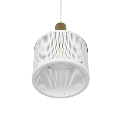 GLOBOSTAR® NETO 201-0129 Μοντέρνο Κρεμαστό Φωτιστικό Οροφής με Ντουί 1 x E27 AC 220-240V IP20 - Χρυσό & Λευκό - Μ18 x Π18 x Υ70cm