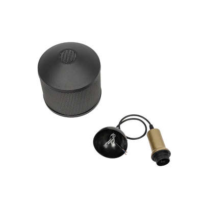 GLOBOSTAR® NETO 201-0130 Μοντέρνο Κρεμαστό Φωτιστικό Οροφής με Ντουί 1 x E27 AC 220-240V IP20 - Χρυσό & Μαύρο - Μ18 x Π18 x Υ70cm