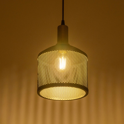 GLOBOSTAR® NETO 201-0130 Μοντέρνο Κρεμαστό Φωτιστικό Οροφής με Ντουί 1 x E27 AC 220-240V IP20 - Χρυσό & Μαύρο - Μ18 x Π18 x Υ70cm