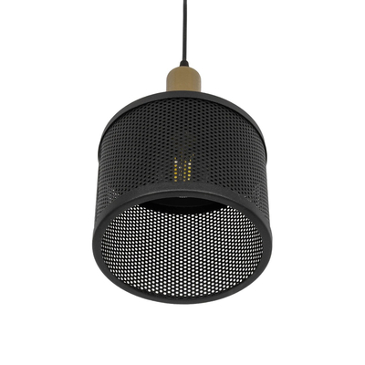 GLOBOSTAR® NETO 201-0130 Μοντέρνο Κρεμαστό Φωτιστικό Οροφής με Ντουί 1 x E27 AC 220-240V IP20 - Χρυσό & Μαύρο - Μ18 x Π18 x Υ70cm