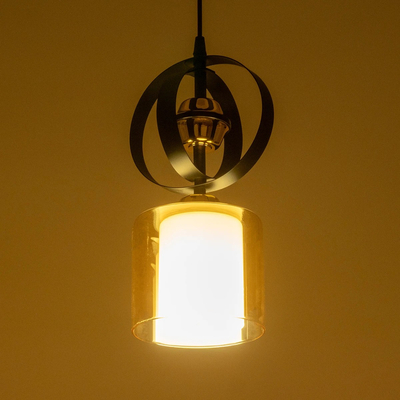 GLOBOSTAR® ZENIA 201-0134 Vintage Κρεμαστό Φωτιστικό Οροφής με Ντουί 1 x E27 AC 220-240V IP20 - Μαύρο - Μ16 x Π16 x Υ70cm