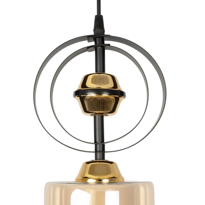 GLOBOSTAR® ZENIA 201-0134 Vintage Κρεμαστό Φωτιστικό Οροφής με Ντουί 1 x E27 AC 220-240V IP20 - Μαύρο - Μ16 x Π16 x Υ70cm