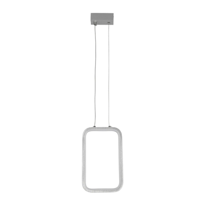 GLOBOSTAR® DEROBA 61300 Μοντέρνο Κρεμαστό Φωτιστικό Οροφής LED 12W 1320lm 360° AC 220-240V IP20 Ρυθμιζόμενο Λευκό CCT με On/Off 2700K/4500K/6000K - Lumileds SMD Chip - Νίκελ Βούρτσας - Μ16 x Π1.6 x Υ25.5cm - 3 Χρόνια Εγγύηση