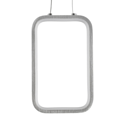 GLOBOSTAR® DEROBA 61300 Μοντέρνο Κρεμαστό Φωτιστικό Οροφής LED 12W 1320lm 360° AC 220-240V IP20 Ρυθμιζόμενο Λευκό CCT με On/Off 2700K/4500K/6000K - Lumileds SMD Chip - Νίκελ Βούρτσας - Μ16 x Π1.6 x Υ25.5cm - 3 Χρόνια Εγγύηση