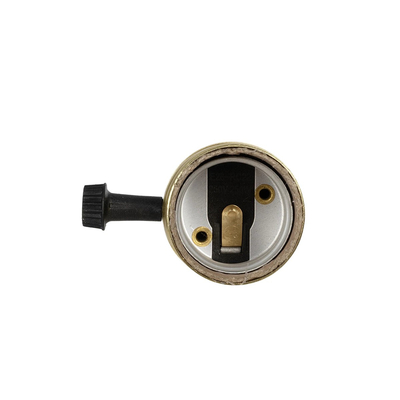 GLOBOSTAR® LAMPHOLDER 78966 Ντουί E27 με Διακόπτη On/Off IP20 Χρυσό - Μ5.5 x Π3.6 x Υ7cm