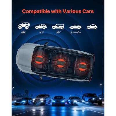 Ενισχυτής ήχου αυτοκινήτου VEVOR, 4-καναλικός γεφυρώσιμος ενισχυτής αυτοκινήτου, πολυκαναλικός στερεοφωνικός ενισχυτής κατηγορίας D, μέγ. 4 x 272W στα 4 Ohms / 4 x 400W στα 2 Ohms, υψηλή έξοδος, για SUV, Pick-up και οχήματα εκτός δρόμου