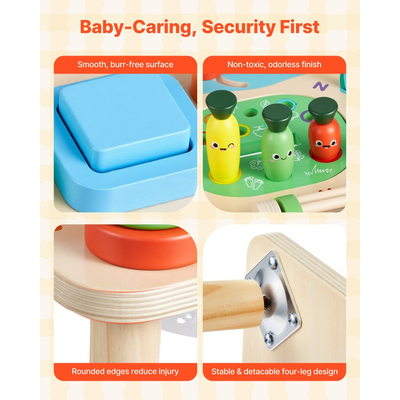 Τραπέζι Δραστηριοτήτων VEVOR Montessori για νήπιο 1-3 ετών, Ξύλινο Γραφείο Δραστηριοτήτων Learn 13 σε 1, Παιδικό Τραπέζι Παιχνιδιού για Αγόρια & Κορίτσια Ηλικίας 6+ Μηνών, Υπέροχα Γενέθλια, Χριστούγεννα, Δώρο για την Ημέρα του Παιδιού