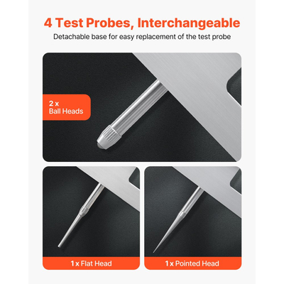 Βαθύμετρο VEVOR, Μικρόμετρο βάθους 0-22 ίντσες, ανάλυση 0,001 ίντσες, με 4 άκμονες και 6 τυπικές ράβδους, ακριβές, εύκολο στην ανάγνωση μηχανικό εργαλείο για τη μέτρηση αυλακιού, σκαλοπατιού, οπής