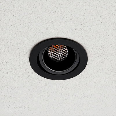 kelvo® LEO KLV-101-0311 Χωνευτό Κινούμενο Φωτιστικό Downlight Σποτ με Honeycomb Anti-Glare Reflector LED 10W 1250lm 38° AC 220-240V IP20 Θερμό Λευκό 2700K - Bridgelux COB Chip & TÜV SÜD Driver - Μαύρο Ματ - Μ8.5 x Π8.5 x Υ6.6cm / Q7.5cm - 5 Χρόνια Εγγύηση