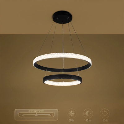 kelvo® DIAMOND KLV-101-0235-V2 Κρεμαστό Φωτιστικό Οροφής LED 75W 7500lm 360° AC 220-240V IP20 Ρυθμιζόμενο Λευκό CCT με Χειριστήριο από 2700K έως 6000K Dimmable - Lumileds SMD Chip - Μαύρο Ματ - Μ60 x Π60 x Υ40cm - 3 Χρόνια Εγγύηση