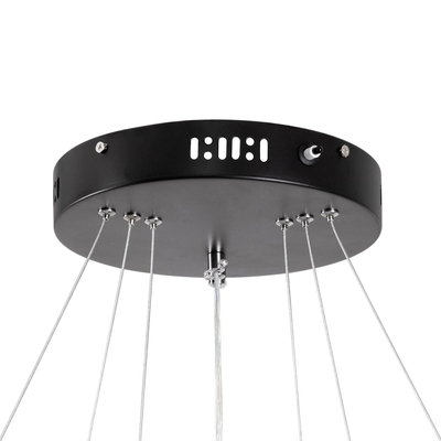 kelvo® DIAMOND KLV-101-0237-V2 Κρεμαστό Φωτιστικό Οροφής LED 100W 10000lm 180° AC 220-240V IP20 Ρυθμιζόμενο Λευκό CCT με Χειριστήριο από 2700K έως 6000K Dimmable - Lumileds SMD Chip - Μαύρο Ματ - Μ60 x Π60 x Υ60cm - 3 Χρόνια Εγγύηση