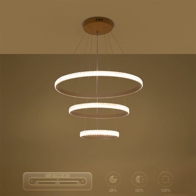 kelvo® DIAMOND KLV-101-0238-V2 Κρεμαστό Φωτιστικό Οροφής LED 100W 10000lm 180° AC 220-240V IP20 Ρυθμιζόμενο Λευκό CCT με Χειριστήριο από 2700K έως 6000K Dimmable - Lumileds SMD Chip - Χρυσό Πλατίνα - Μ60 x Π60 x Υ60cm - 3 Χρόνια Εγγύηση