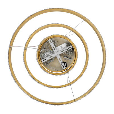 kelvo® DIAMOND KLV-101-0238-V2 Κρεμαστό Φωτιστικό Οροφής LED 100W 10000lm 180° AC 220-240V IP20 Ρυθμιζόμενο Λευκό CCT με Χειριστήριο από 2700K έως 6000K Dimmable - Lumileds SMD Chip - Χρυσό Πλατίνα - Μ60 x Π60 x Υ60cm - 3 Χρόνια Εγγύηση