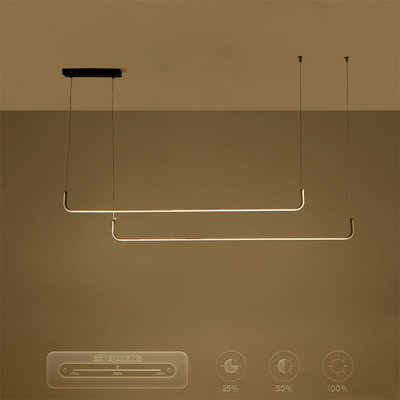 kelvo® LINARIA KLV-101-0258-V2 Κρεμαστό Φωτιστικό Οροφής LED 72W 7200lm 180° AC 220-240V IP20 Ρυθμιζόμενο Λευκό CCT με Χειριστήριο από 2700K έως 6000K Dimmable - Lumileds SMD Chip - Μαύρο Ματ - Μ220 x Π4 x Υ25cm - 3 Χρόνια Εγγύηση