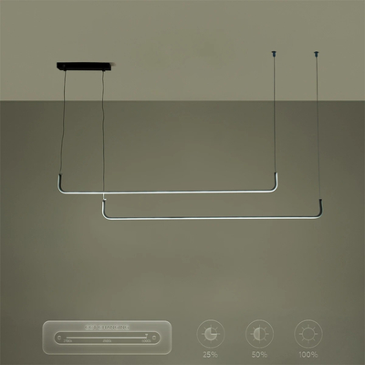 kelvo® LINARIA KLV-101-0258-V2 Κρεμαστό Φωτιστικό Οροφής LED 72W 7200lm 180° AC 220-240V IP20 Ρυθμιζόμενο Λευκό CCT με Χειριστήριο από 2700K έως 6000K Dimmable - Lumileds SMD Chip - Μαύρο Ματ - Μ220 x Π4 x Υ25cm - 3 Χρόνια Εγγύηση