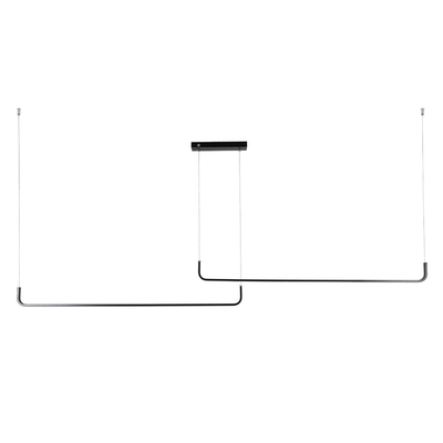 kelvo® LINARIA KLV-101-0258-V2 Κρεμαστό Φωτιστικό Οροφής LED 72W 7200lm 180° AC 220-240V IP20 Ρυθμιζόμενο Λευκό CCT με Χειριστήριο από 2700K έως 6000K Dimmable - Lumileds SMD Chip - Μαύρο Ματ - Μ220 x Π4 x Υ25cm - 3 Χρόνια Εγγύηση