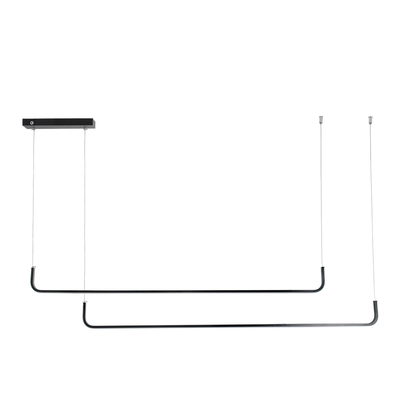 kelvo® LINARIA KLV-101-0258-V2 Κρεμαστό Φωτιστικό Οροφής LED 72W 7200lm 180° AC 220-240V IP20 Ρυθμιζόμενο Λευκό CCT με Χειριστήριο από 2700K έως 6000K Dimmable - Lumileds SMD Chip - Μαύρο Ματ - Μ220 x Π4 x Υ25cm - 3 Χρόνια Εγγύηση