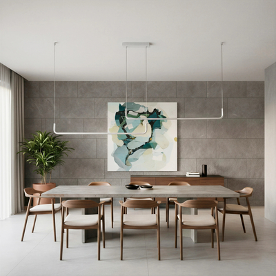 kelvo® LINARIA KLV-101-0259-V2 Κρεμαστό Φωτιστικό Οροφής LED 72W 7200lm 180° AC 220-240V IP20 Ρυθμιζόμενο Λευκό CCT με Χειριστήριο από 2700K έως 6000K Dimmable - Lumileds SMD Chip - Λευκό Ματ - Μ220 x Π4 x Υ25cm - 3 Χρόνια Εγγύηση