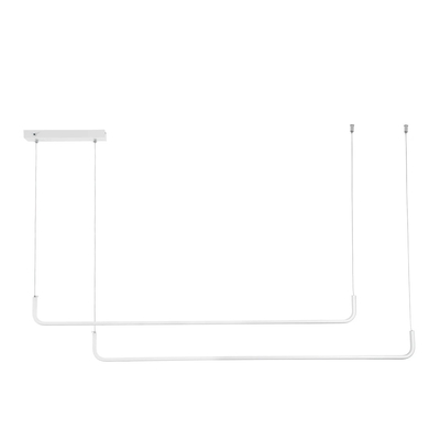 kelvo® LINARIA KLV-101-0259-V2 Κρεμαστό Φωτιστικό Οροφής LED 72W 7200lm 180° AC 220-240V IP20 Ρυθμιζόμενο Λευκό CCT με Χειριστήριο από 2700K έως 6000K Dimmable - Lumileds SMD Chip - Λευκό Ματ - Μ220 x Π4 x Υ25cm - 3 Χρόνια Εγγύηση